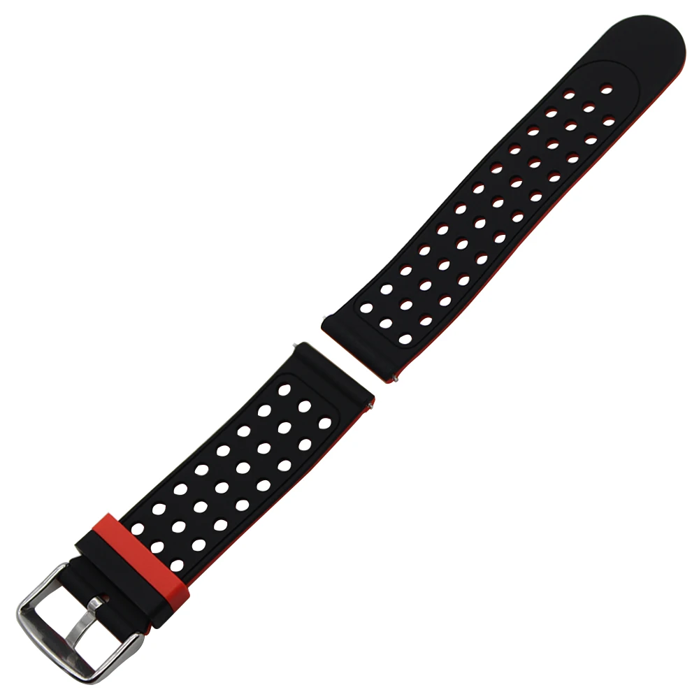 Silicone Rubber Watchband Double Side Wearing Strap for Suunto 9 / Ambit 3 Vertical / Spartan Sport HR Watch Band Wrist Bracelet