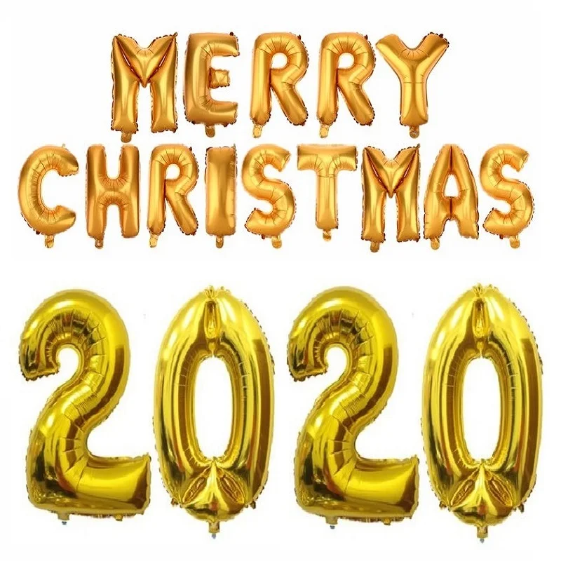 18 шт./компл. фольгированные воздушные шары с цифрами и буквами &quotMERRY CHRISTMAS&quot