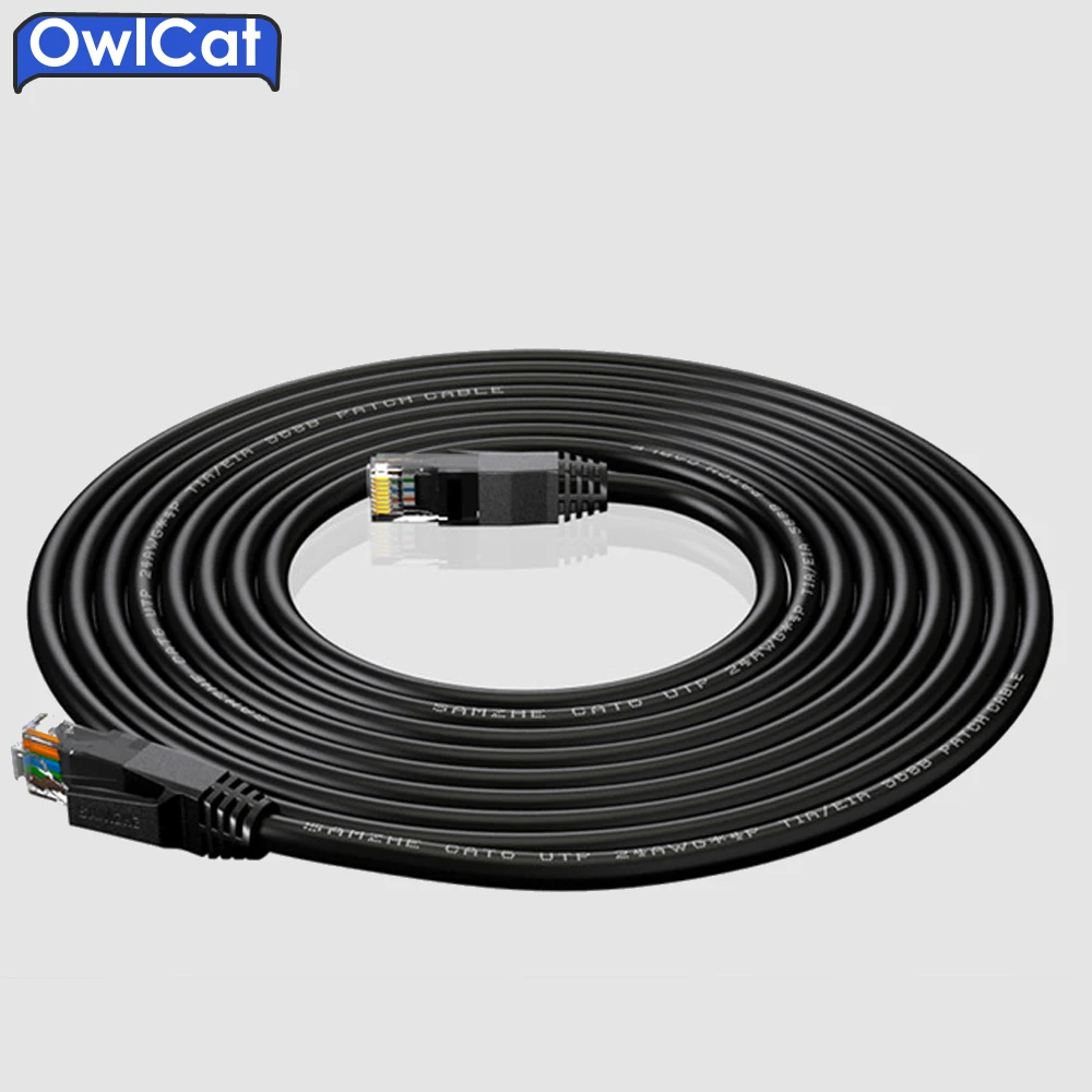 OwlCat 20 метров Ethernet сетевой кабель CAT6 UTP 24AWG* 4P открытый высокоскоростной RJ45 Удлинитель сетевой кабель камера линия