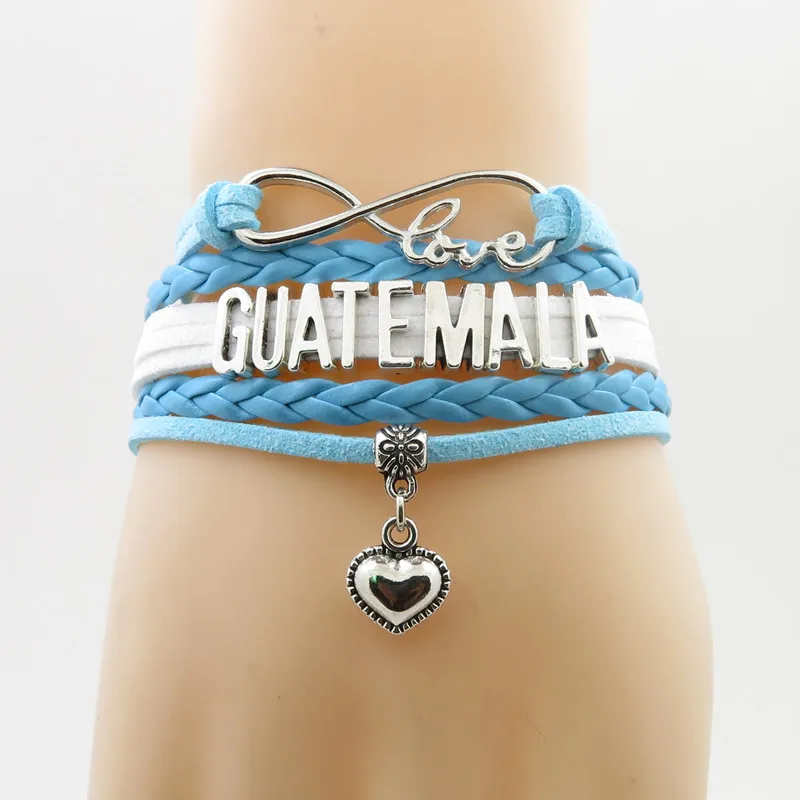 Браслеты и обручи love guatemala Подвеска для браслета в форме сердца с флагом