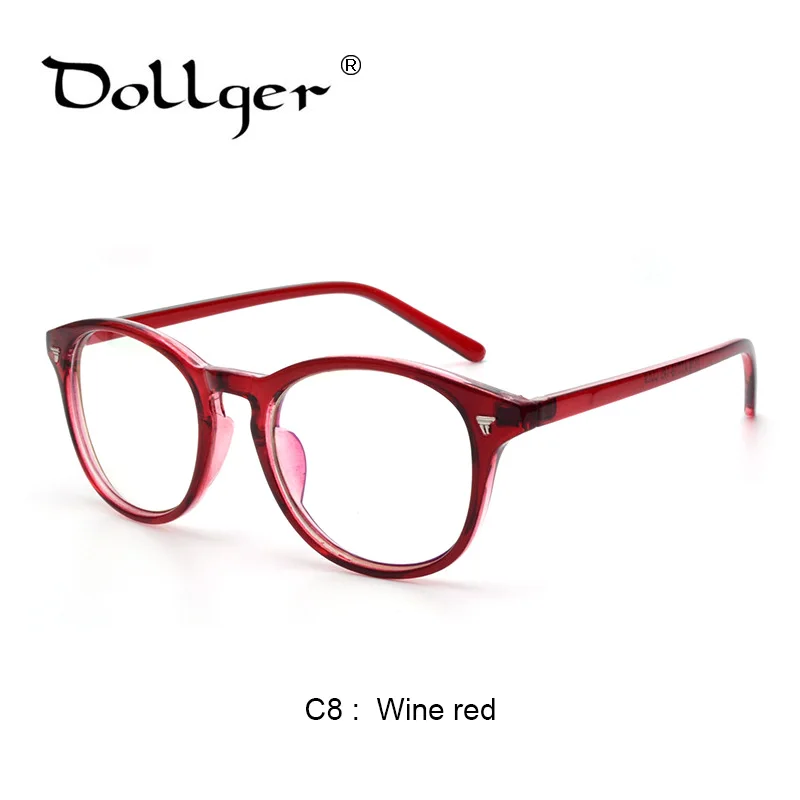 Dollger Для женщин Для мужчин оправа для очков в стиле ретро оптическая Оправа очков для близорукости оправа для очков в стиле ретро, прозрачные очки, очки s1243 - Цвет оправы: C8