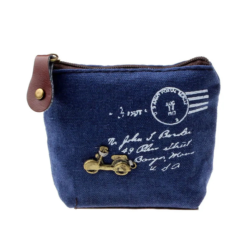Для женщин Леди Девушка Ретро монет мешок кошелек визитница сумочка подарок lightweigh удобно, модно Портативный сумка - Цвет: Синий