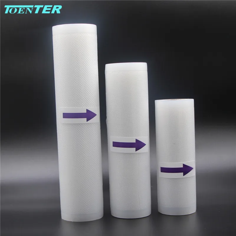 

TOENTER 15/20/25*500CM 3rolls vacuum food sealer bag/ kitchen using food storage vaccum packing bags