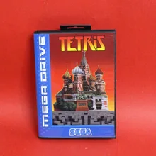 Tetris 16 бит MD карта с розничной коробкой для Sega megadrive Видео игровой консоли системы