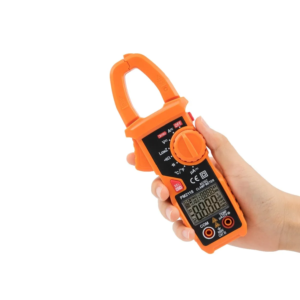 PEAKMETER PM2118 Цифровой мультиметр переменного и постоянного тока клещи с