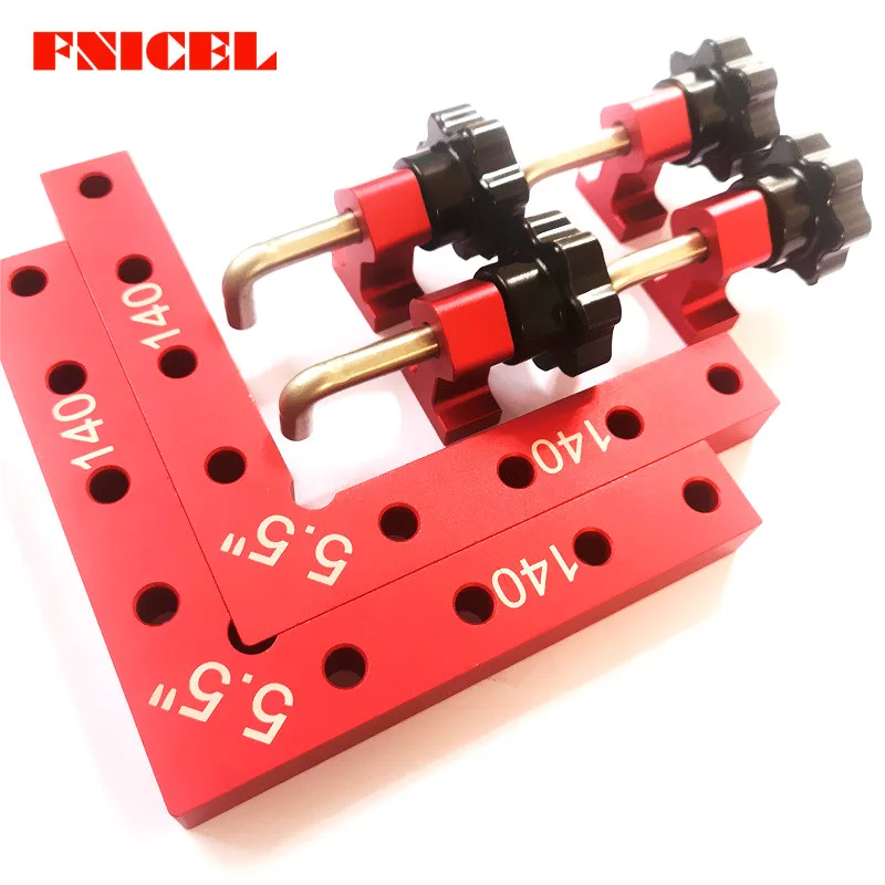 1 компл. 5,5 "L форма Угловой зажимы дерево металл под прямым углом 90 градусов Алюминиевый Сплав Прямоугольный зажим Быстрый фиксированный