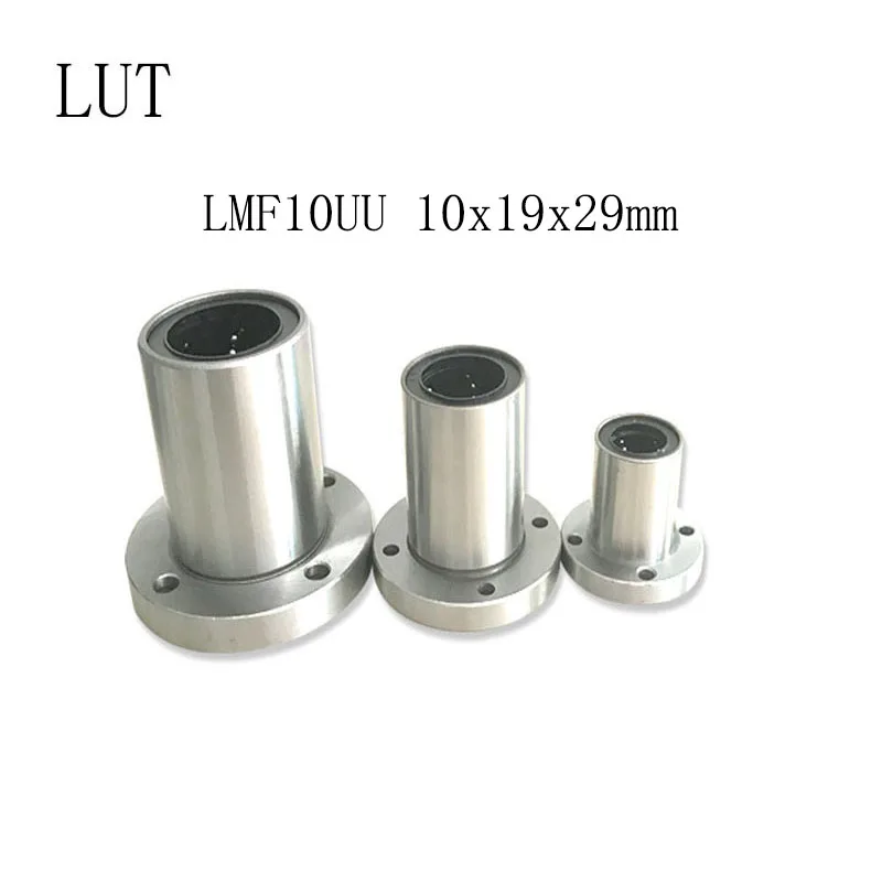 2 шт. LMF10UU 10x19x29 мм фланец линейный шариковый подшипник высокого качества для 10 вал