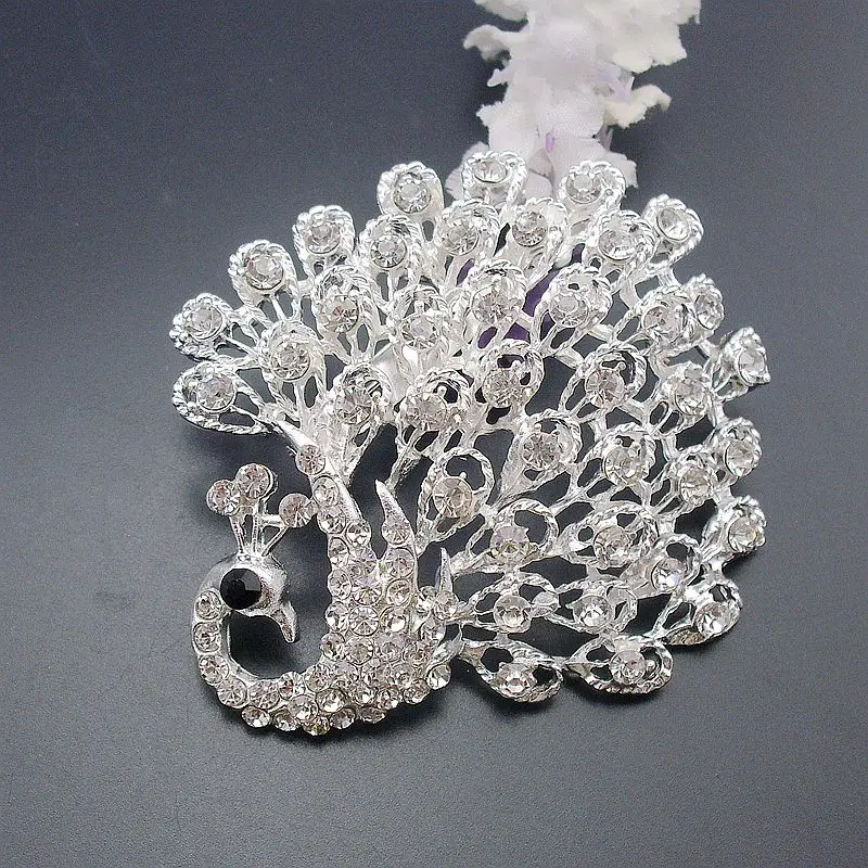 Женская большая брошь зажим для букетов и шарфов: BH7731|peacock brooches for women|brooches womenpeacock