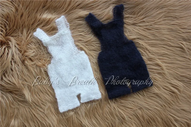 

2 sets Newborn Outfit Mohair Pants Prop Baby Photography Overalls