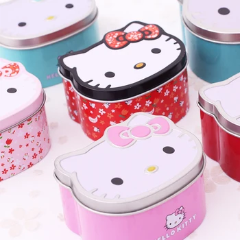 

Creative Tinplate candy box baby full moon candy boxes birthday gift iron box kitty candy box wedding party supplies 10 pcs