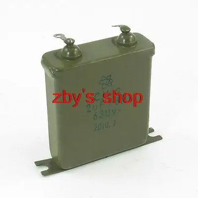 

CJ41-2 2uF 630V 5% Solder Lug Leads Metalized Paper in Oil Capacitor