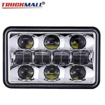 

Rectangle 4x6 Inch LED Headlights H4 Plug H4651 H4652 H4656 H4666 H6545 Projector Headlamp for Peterbil Kenworth Freightinger