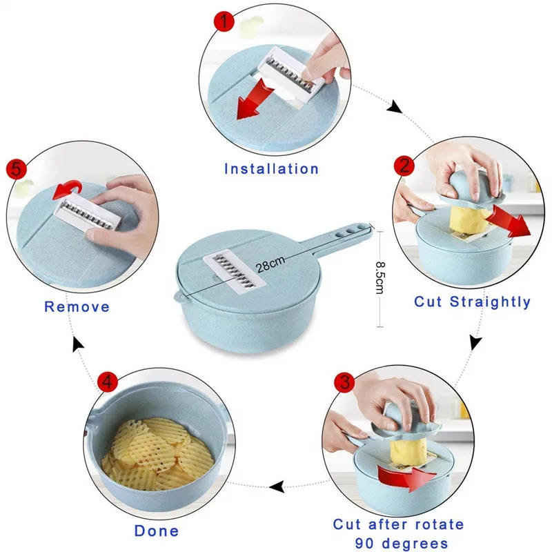 Mandoline Slicer Cutter Chopper And Grater Vegetable Slicer Potato Peeler Onion Grater Vegetable Cutter Kitchen Accessories