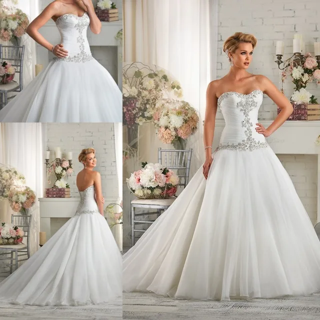 Beautiful Simple Wedding Dress White Pleated Crystal Beautiful Simple Wedding Dress White Pleated Crystal Beaded Ball Gown Dresses Turkish