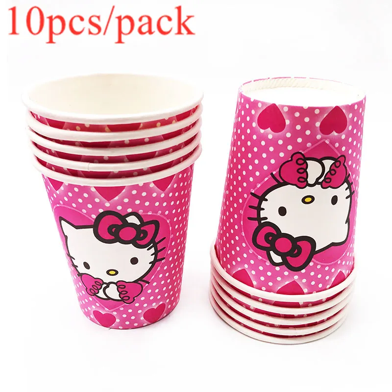 10 ⑤ упак. HELLO KITTY тематические бумажные стаканчики одноразовые чашки MOUSE