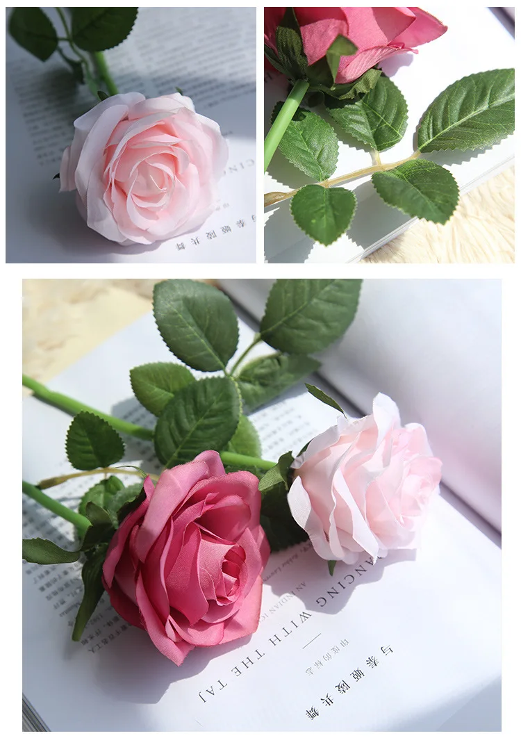 roses artificial peony flower wedding bridal bouquet  (23)
