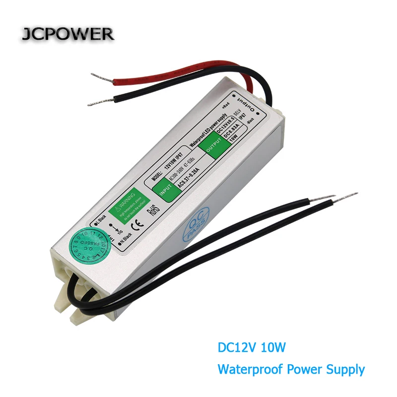 Светодиодный драйвер Трансформатор Питание адаптер AC110-260V к DC12V/24 В 10 Вт-100 Вт Водонепроницаемый Электронные напольные IP67 светодиодные