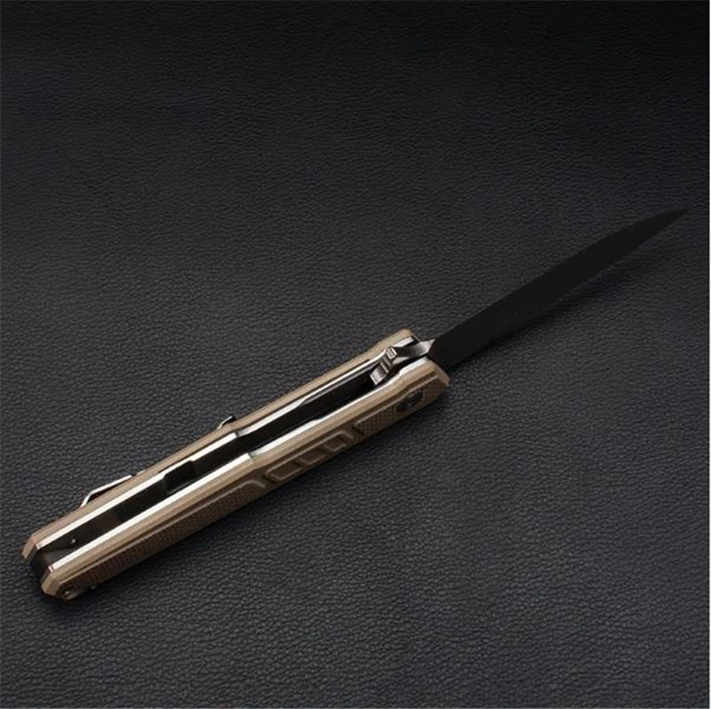 TL-J010 flip folding knife ball bearing 9Cr18mov blade G10 titanium handle outdoor camping multi-purpose hunting EDC tool