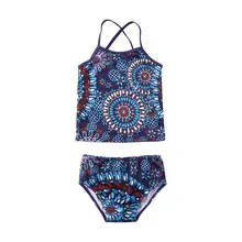 ARLONEET г. Летний детский купальник для маленьких девочек, Цельный купальник для девочек, Национальный купальник с цветами, купальный костюм из двух предметов, купальный костюм