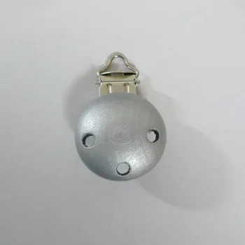 

25PCS #7 SILVER COLOR Solid Wood Baby Pacifier Clips