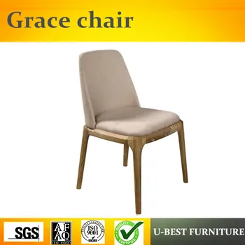 

Free shipping U-BEST Modern classic living room furniture fabric pu seat grace side chair