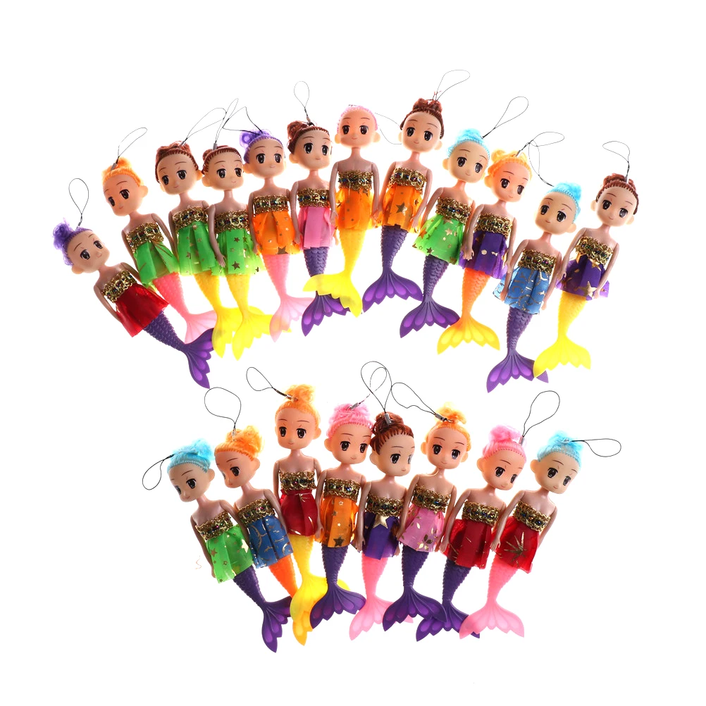 

Cartoon Baby Kid Doll With Fish Tail Fashion Princess Mermaid Doll Toy Decor Phone Decor Toy For Girl Birthday Xmas Gifts