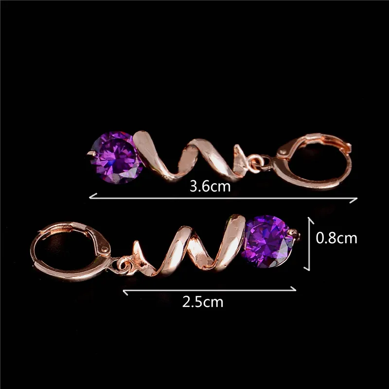 MISANANRYNE Hot Sale High Quality 8 Colors Cubic Zirconia Dangle Earrings For Women Crystal Drop Wedding Jewelry|cubic zirconia dangling