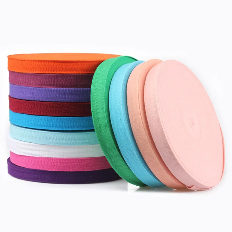 

New Colourful 20mm Chevron 100% Cotton Ribbon Webbing Herring Bonebinding Tape Lace Trimming for Packing Accessories DIY 50yards
