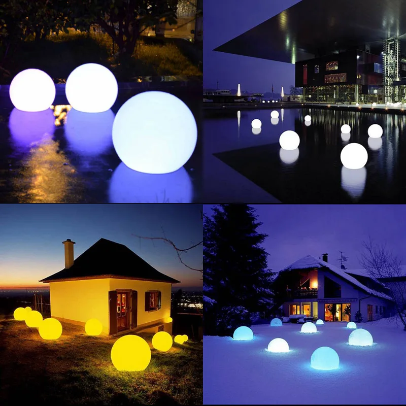 Волшебный RGBW светодиодный шар наружный диаметр 25 см перезаряжаемый, светящийся шар, водонепроницаемый светильник для бассейна шар для