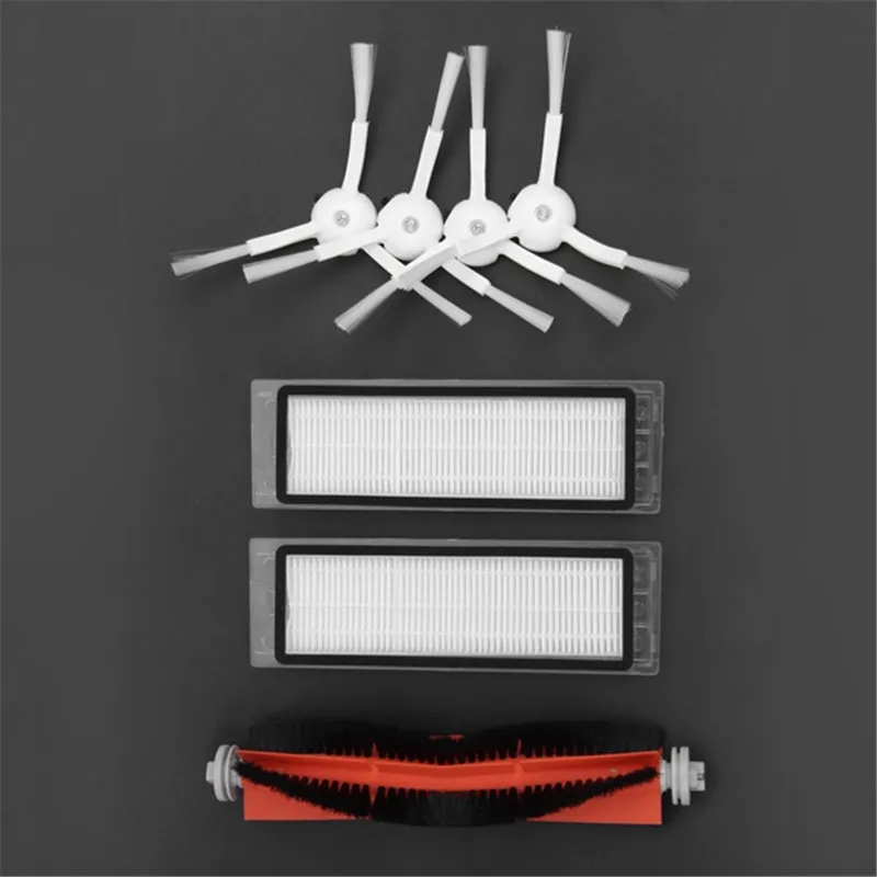 

2PCS hepa filter+4PCS side brush+1PCS main brush 7 in 1 parts Suitable for Xiaomi Mi Robot Vacuum Cleaner parts accessories