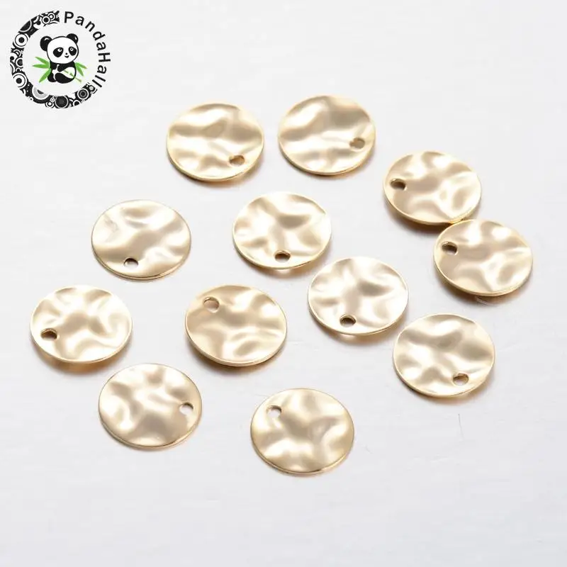 

Brass Flat Round Filigree Charms, Golden, 10x0.8mm, Hole: 1mm