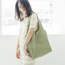 Холщовая Женская модная одноцветная простая повседневная Портативная сумка женская хозяйственная сумка Новая стеганая сумка из саржи