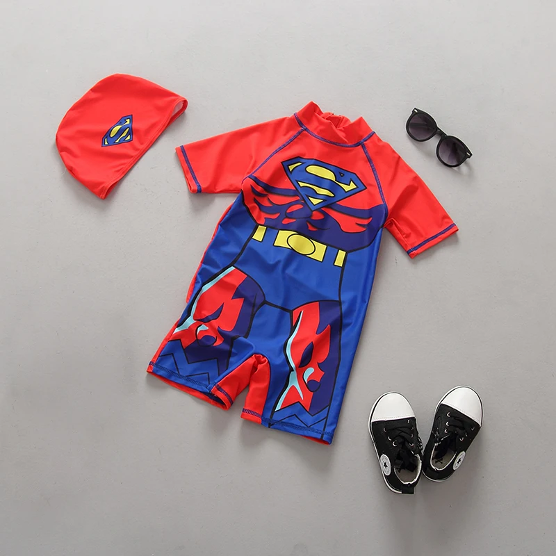 2018 Summer Baby Swimwear Children Boys Swimming Suit 3pcs Batman