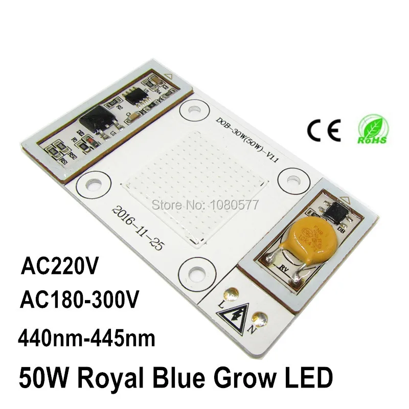 AC 110V AC220V 50W COB светодиодный светильник для растений полный спектр 400nm-840nm, 3000 K-35000 K теплый белый холодный белый