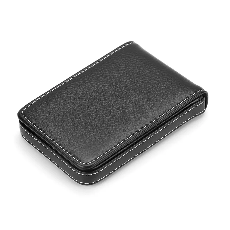 Business Name Card Holder Credit Card Case Pu Leather Slim Front Pocket Cardcase Organizer ...