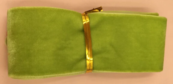 Kiwi green 10 цветов на выбор 38 мм X 5 ярдов(не растягивается) односторонняя бархатная нейлоновая лента велюровые ленты тесьма DIY аксессуары - Цвет: Kiwi green