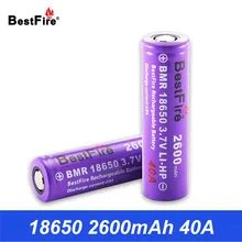 18650 Rechargeable Battery Bestfire 3 7V Lithium Batteria 18650 40A 2600mAh E Cigarette font b Vape