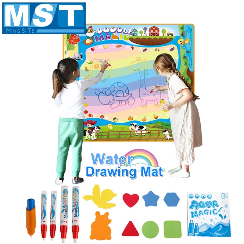 

Doodle Magic Water Mat Coloring Painting Set With Pen Funny Cartoon Water Drawing Book Educational Toys For Kids Birthday Gift