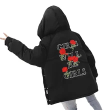 Зимние парки женские короткие хлопковые куртки плюс размер 5XL с капюшоном топы Студенческие теплые куртки утолщенная вышивка хлопковые пальто женские