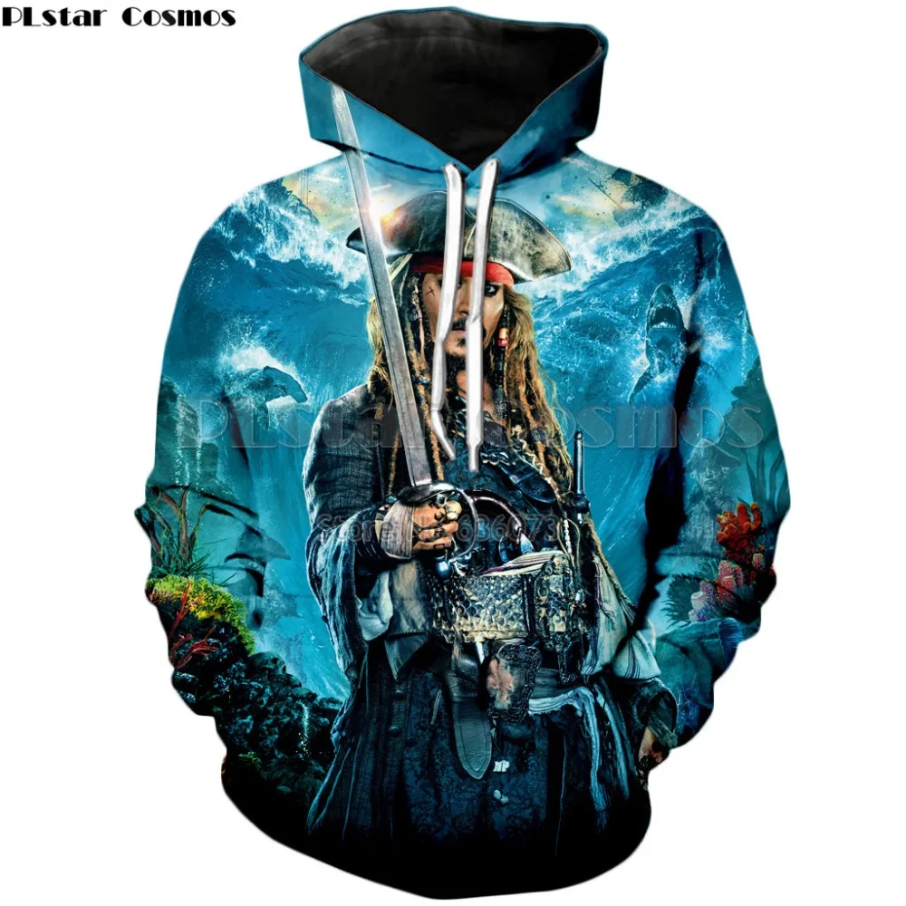 Women//Men Pirates of the Caribbean Jack Sprrow 3D Print Casual Sweatshirt Hoodie