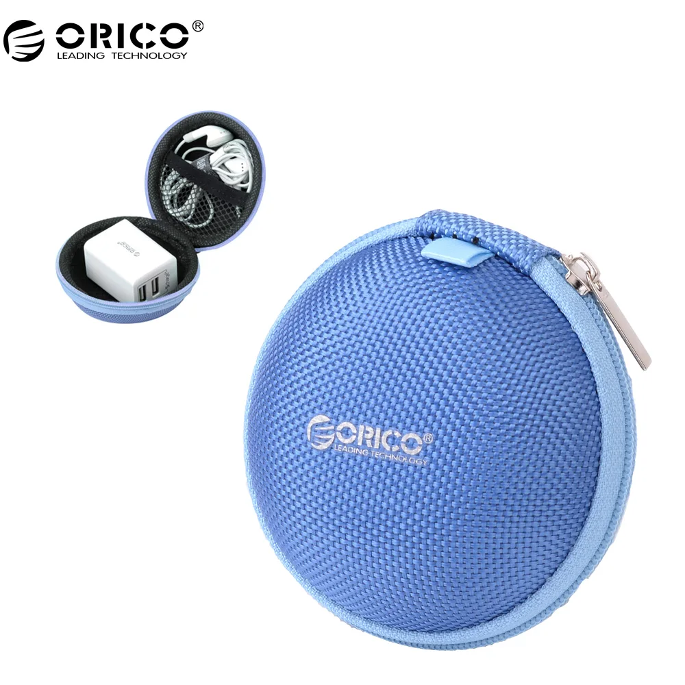 ORICO Portable Case for font b Headphones b font Case Mini Zippered Round Storage Hard Bag