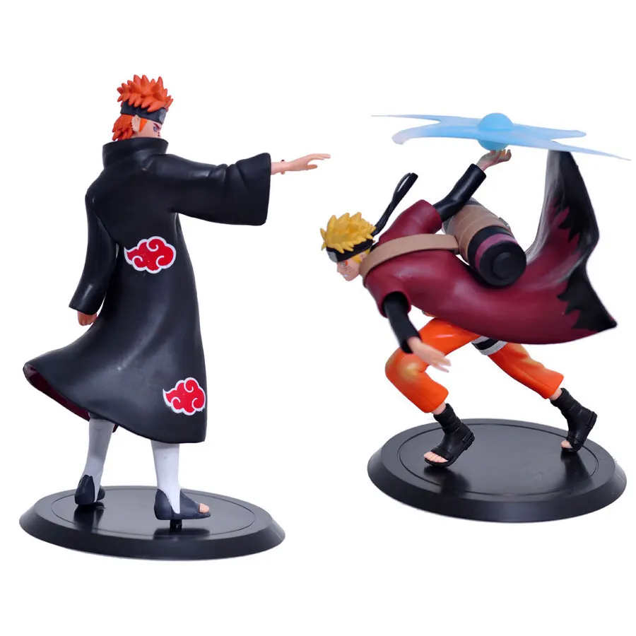 2 шт./компл. 17 19 см аниме Наруто Shippuden фигурку игрушки Uzumaki Naruto VS Pein Pvc коллекция боли
