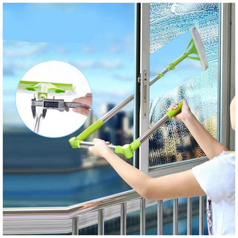 New Telescopic High rise Cleaning Glass Sponge Mop Multi Cleaner Brush