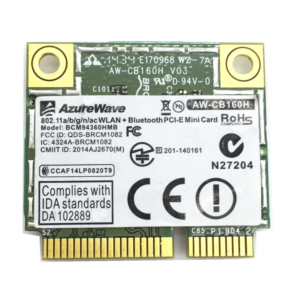 Антенны MHF4 40 см Внешние детали BCM94360HMB BCM94360 половинная мини PCI express 802.11AC 1300 Мбит/с