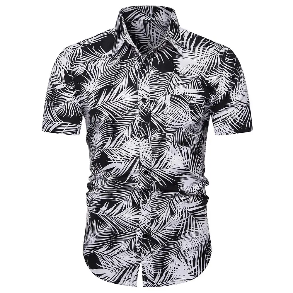 

Social Shirt Men's clothing Slim fit Short sleeve New model Shirts Male Summer Hawaiian Blouse Men New