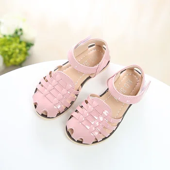 

2019 summer new girl hollow comfortable sandals flat casual children's clothing girls beach sandals children's shoes