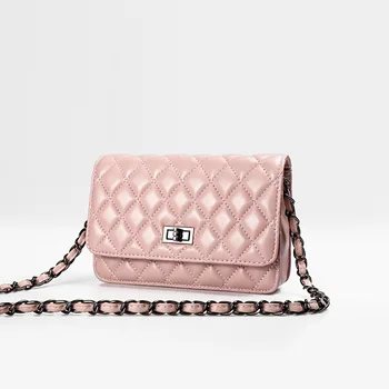 

9410 New Fashion European and American Sheepskin Leather women's bag single Shoulder Bag Chain Small Crossbody Bag