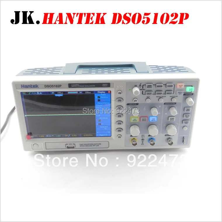 

H004 Hantek DSO5102P digital storage oscilloscope 100MHz 2Channels 1GSa/s 7'' TFT LCD better than ADS1102CAL+