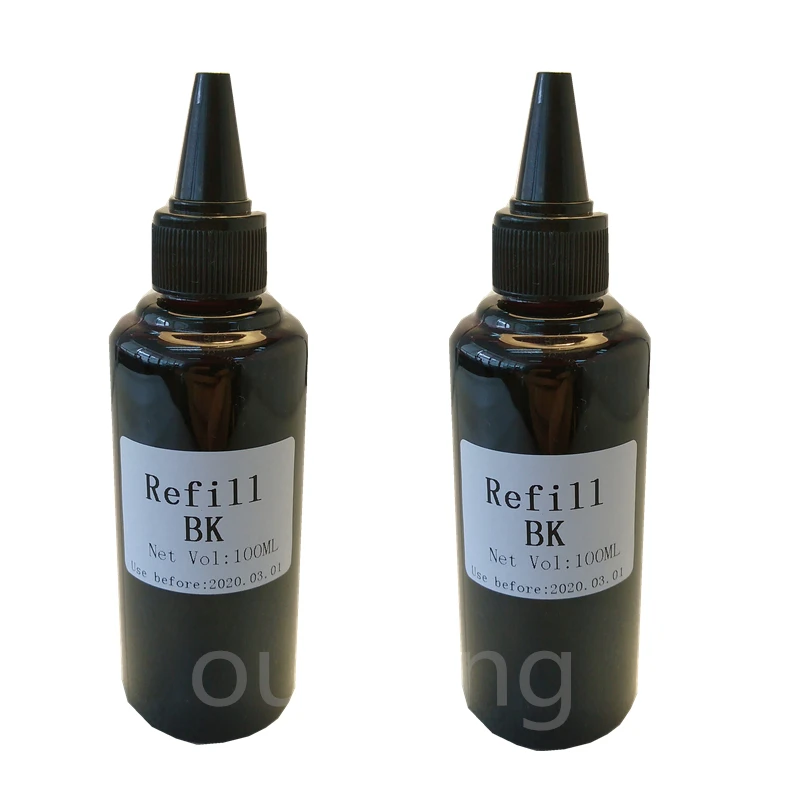 

100ml X2 Black Universal Dye Ink Compatible For Brother For HP For CANON For Epson For All Inkjet Printer Bulk Ink