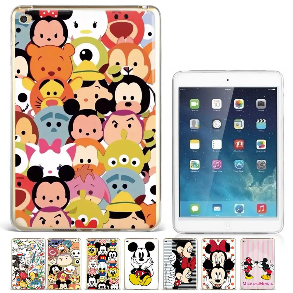 

Cute Cartoon Comic Mickey Mouse Minnie Couple New Protective TPU Silicone Soft Tablet Case Cover For Apple iPad 2 3 4 Generation